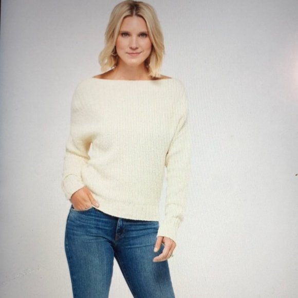 Allison Joy Sweaters - VGW-Allison Joy cream ribbed sweater